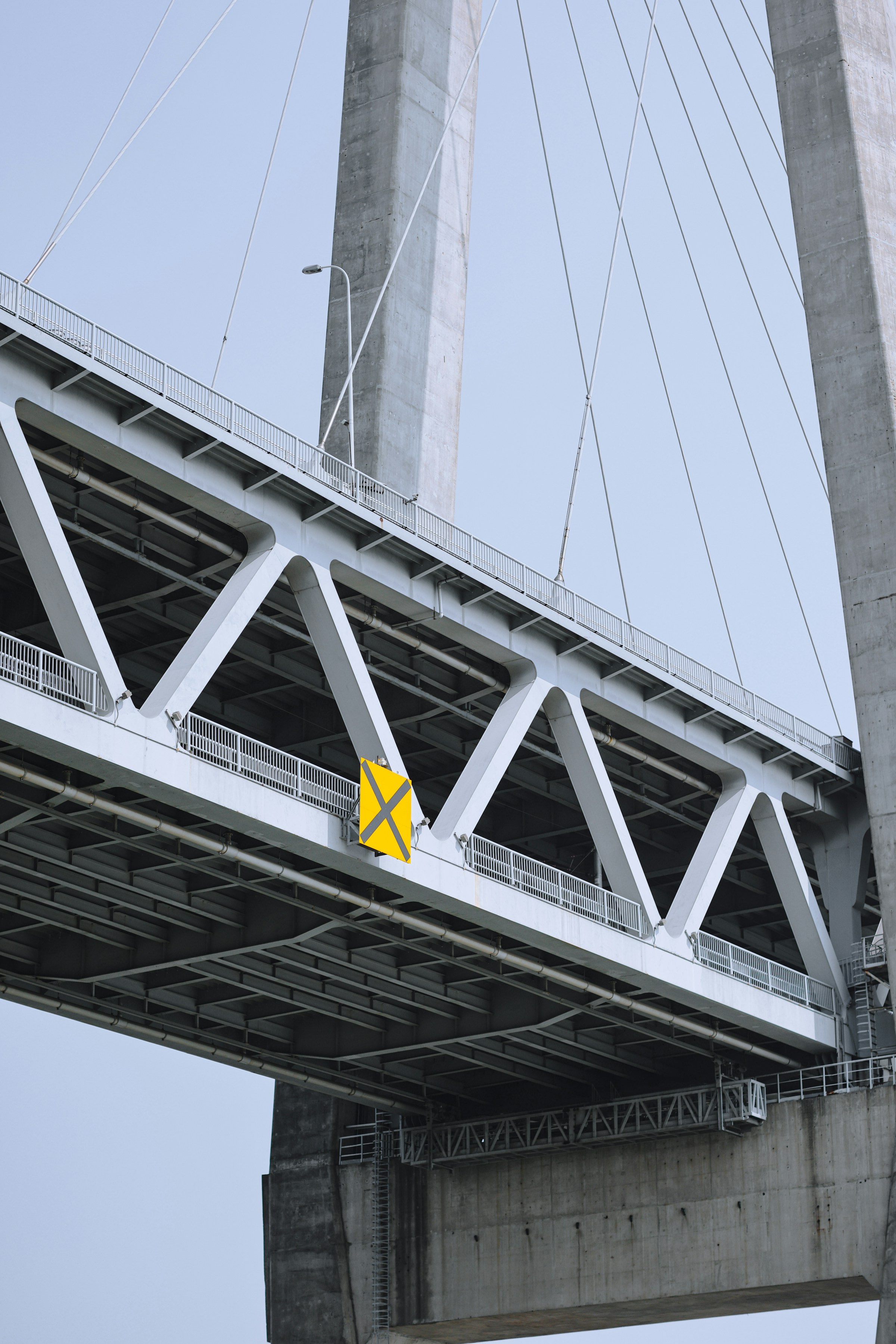 Steel cable geometry of a cable-stayed bridge
